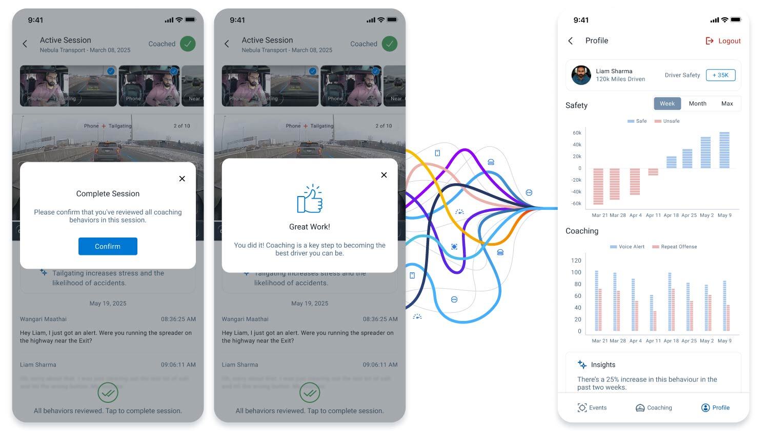 Geotab GO Focus Plus coaching phone